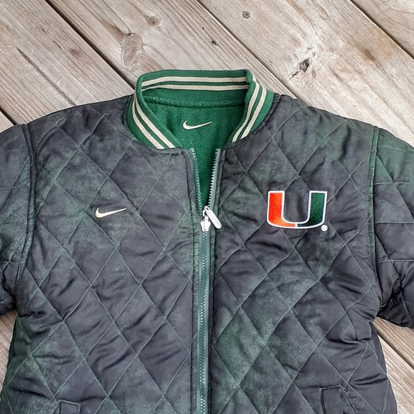 Nike 🌹 Miami Hurricanes reversible winter coat - Picture 4 of 8